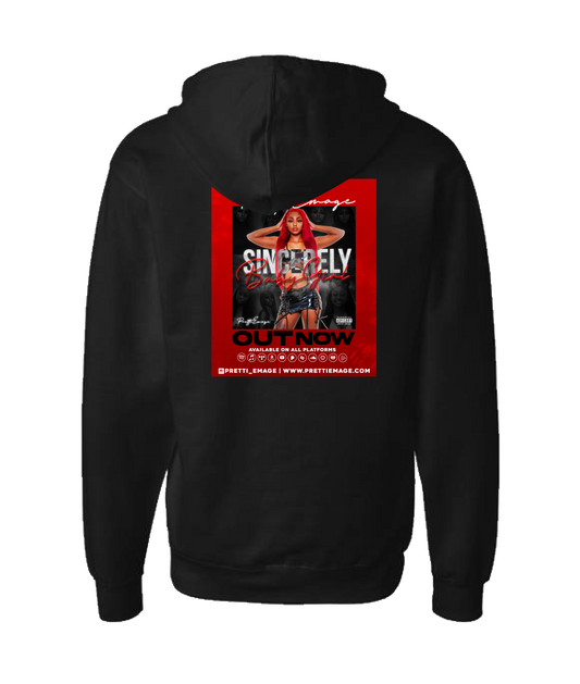 Pretti Emage - Sincerely Baby Girl - Black Zip Up Hoodie