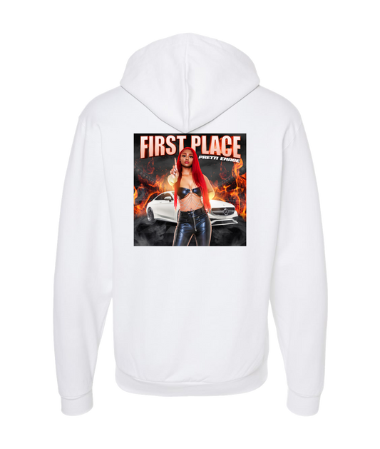Pretti Emage - First Place - White Zip Up Hoodie