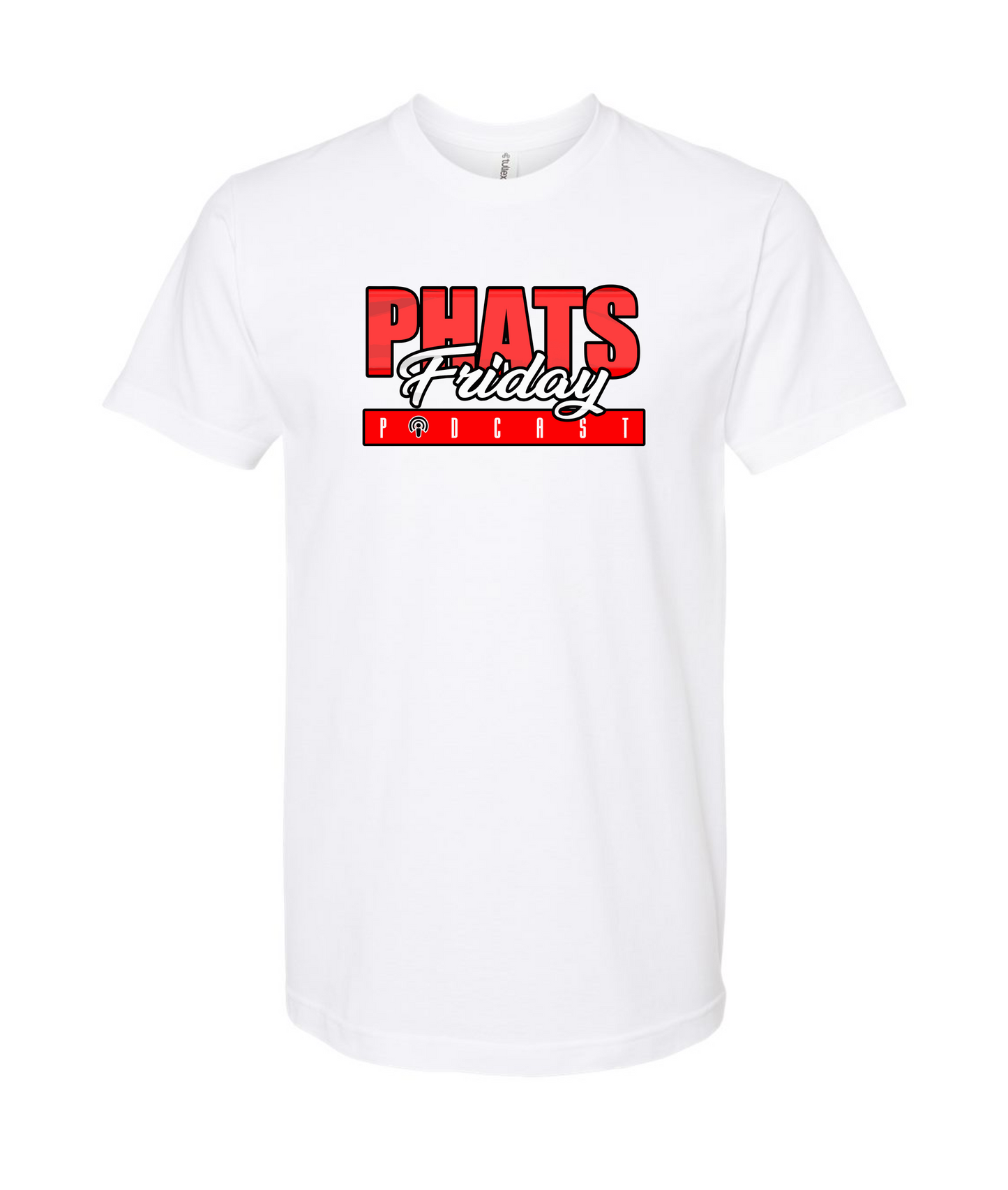 Phats Friday Podcast - Logo - White T-Shirt