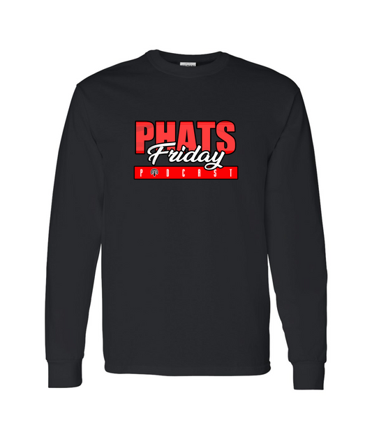 Phats Friday Podcast - Logo - Black Long Sleeve T