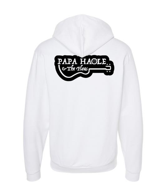 Papa Haole & The Fleas - Logo - White Zip Hoodie