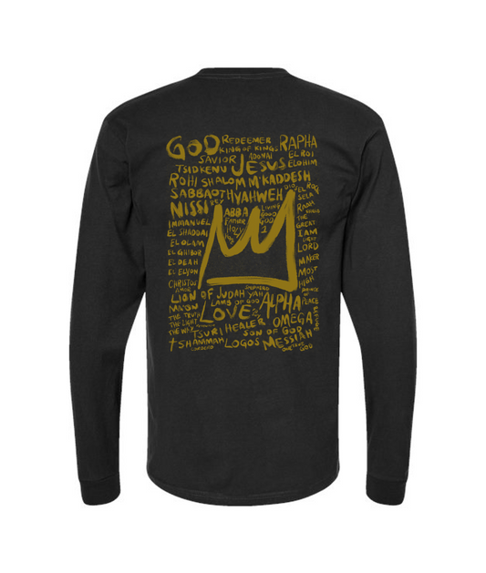 V-PHWTOP - Worshipnight - Black Long Sleeve T