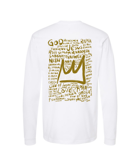 V-PHWTOP - Worshipnight - White Long Sleeve T