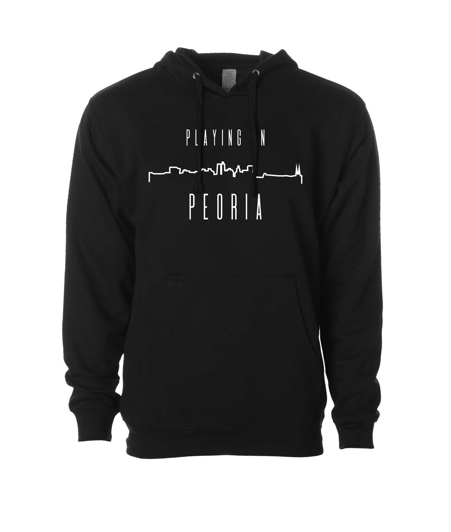 Playing in Peoria - Logo - Black Hoodie
