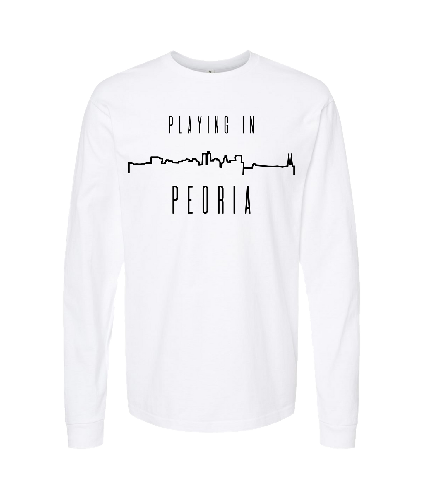 Playing in Peoria - Logo - White Long Sleeve T