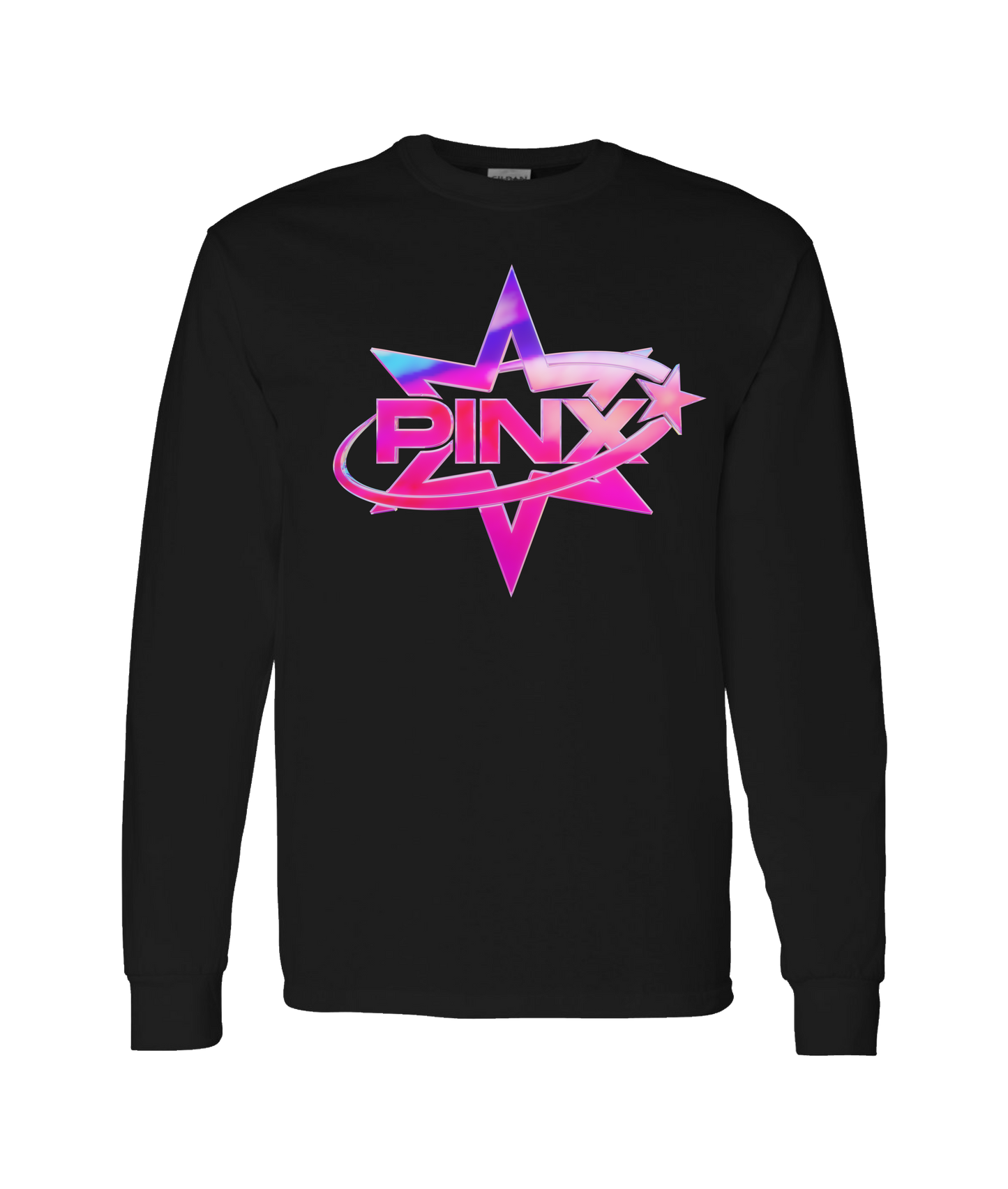 Pinx - Star Logo - Black Long Sleeve T