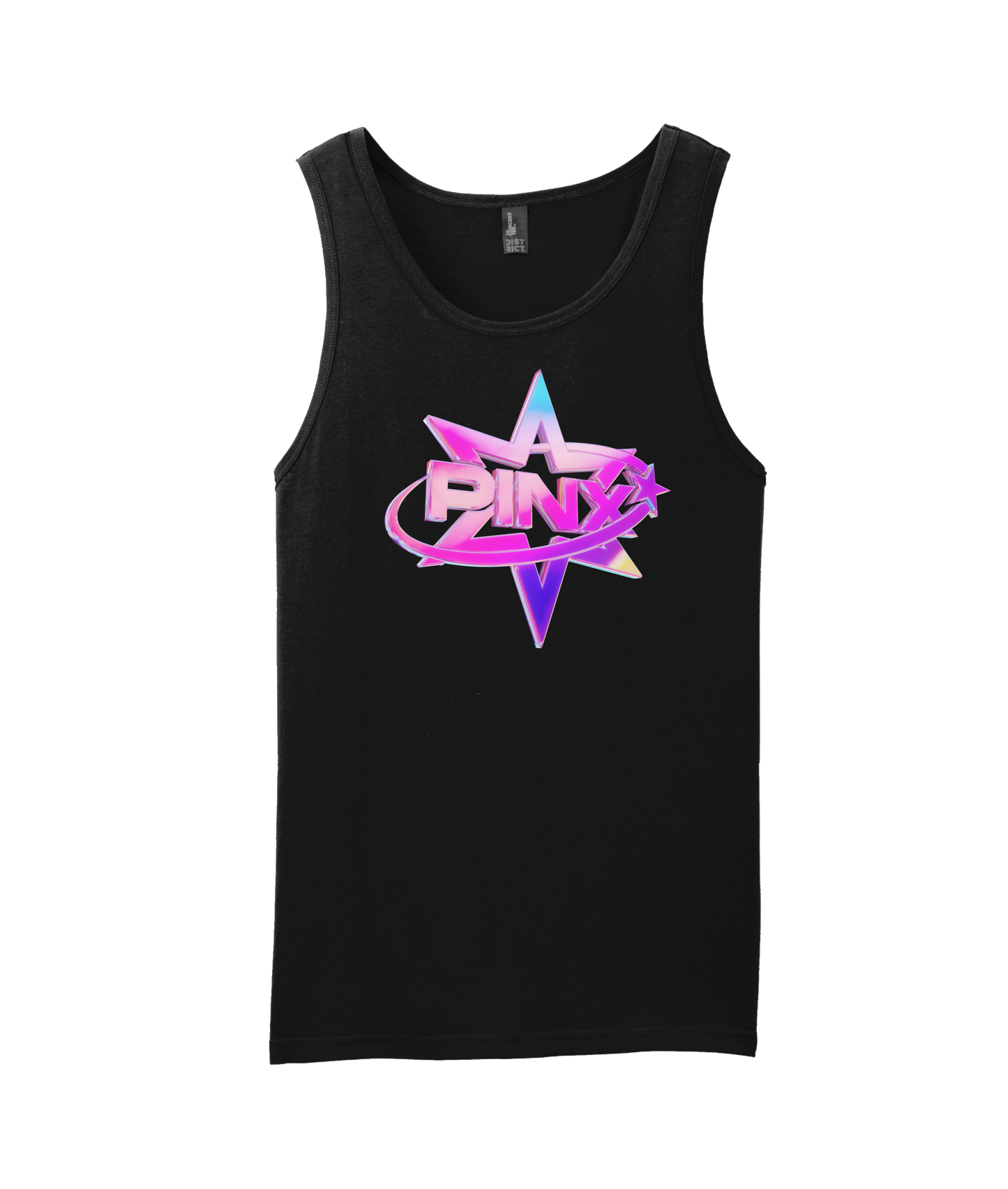 Pinx - 3D Star - Black Tank Top