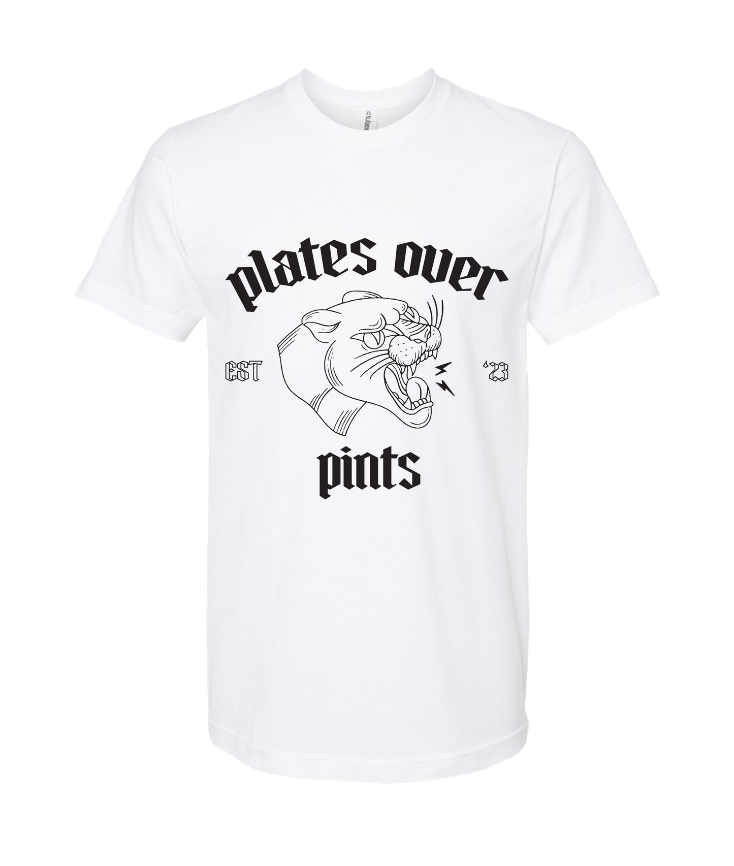 Plates Over Pints - LOGO 1 - White T Shirt
