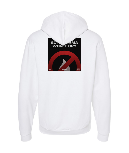 Pepperboy - So My Momma Wont Cry - White Zip Up Hoodie