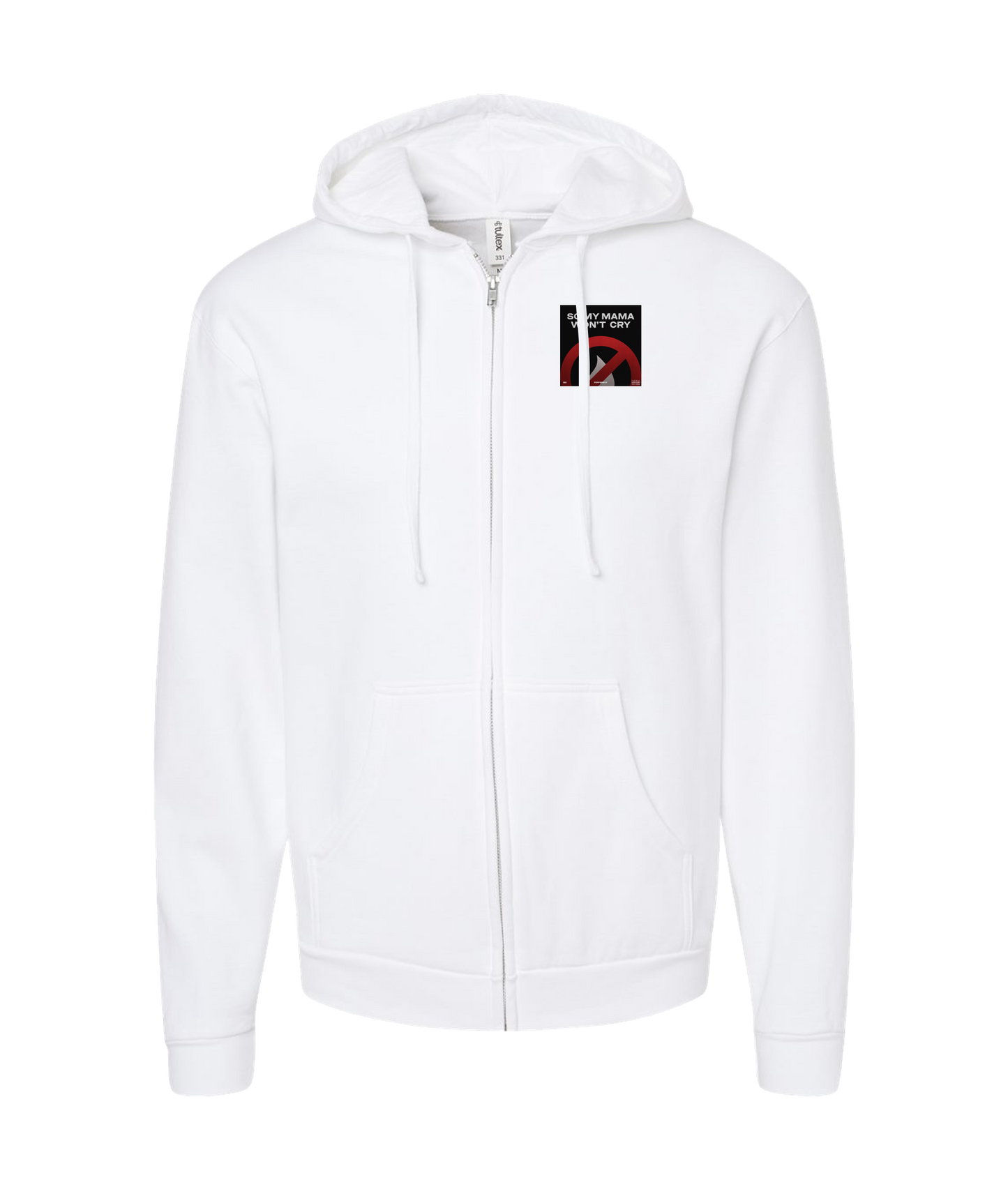 Pepperboy - So My Momma Wont Cry - White Zip Up Hoodie