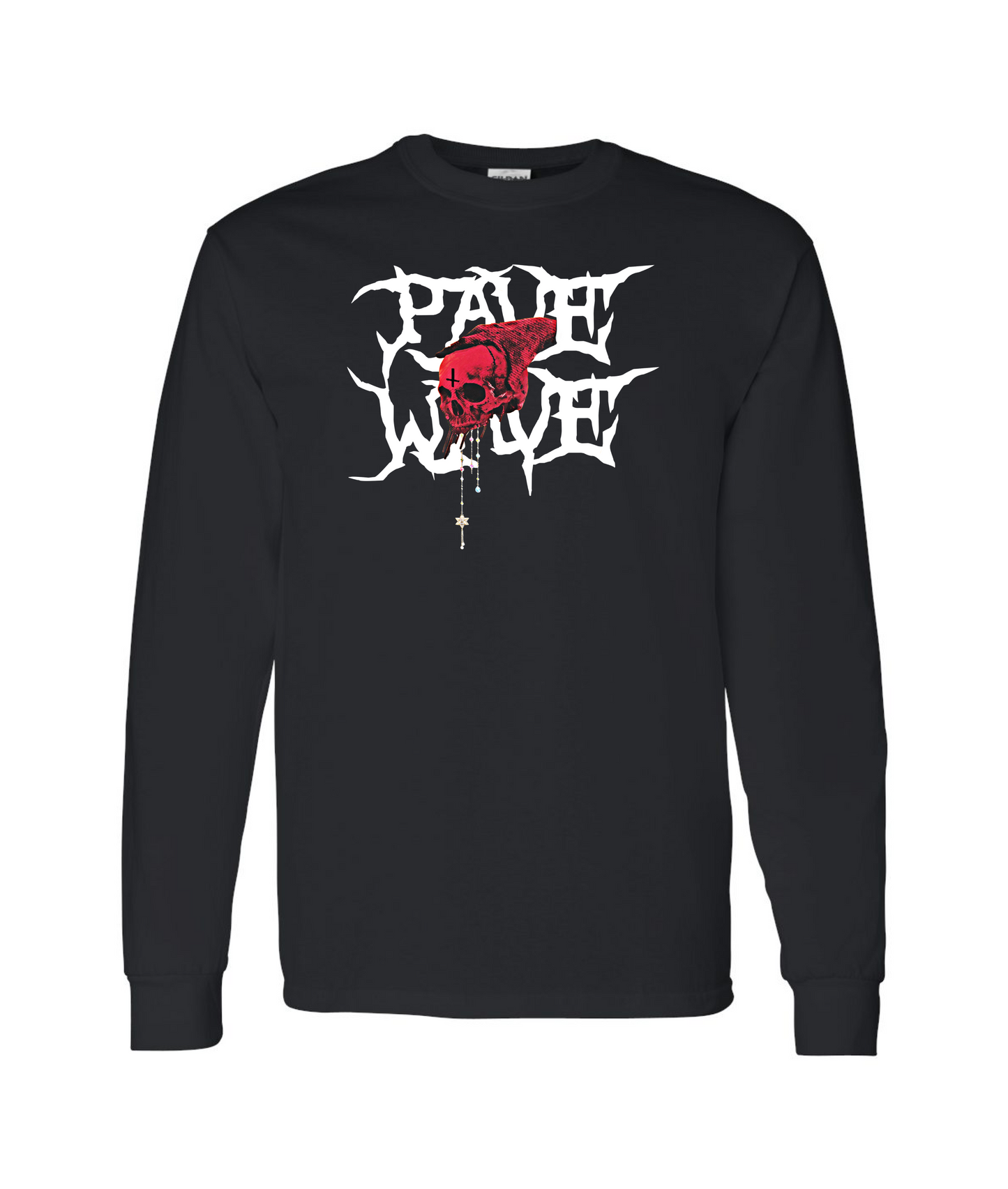 V-PSLTOP - Skull - Black Long Sleeve T
