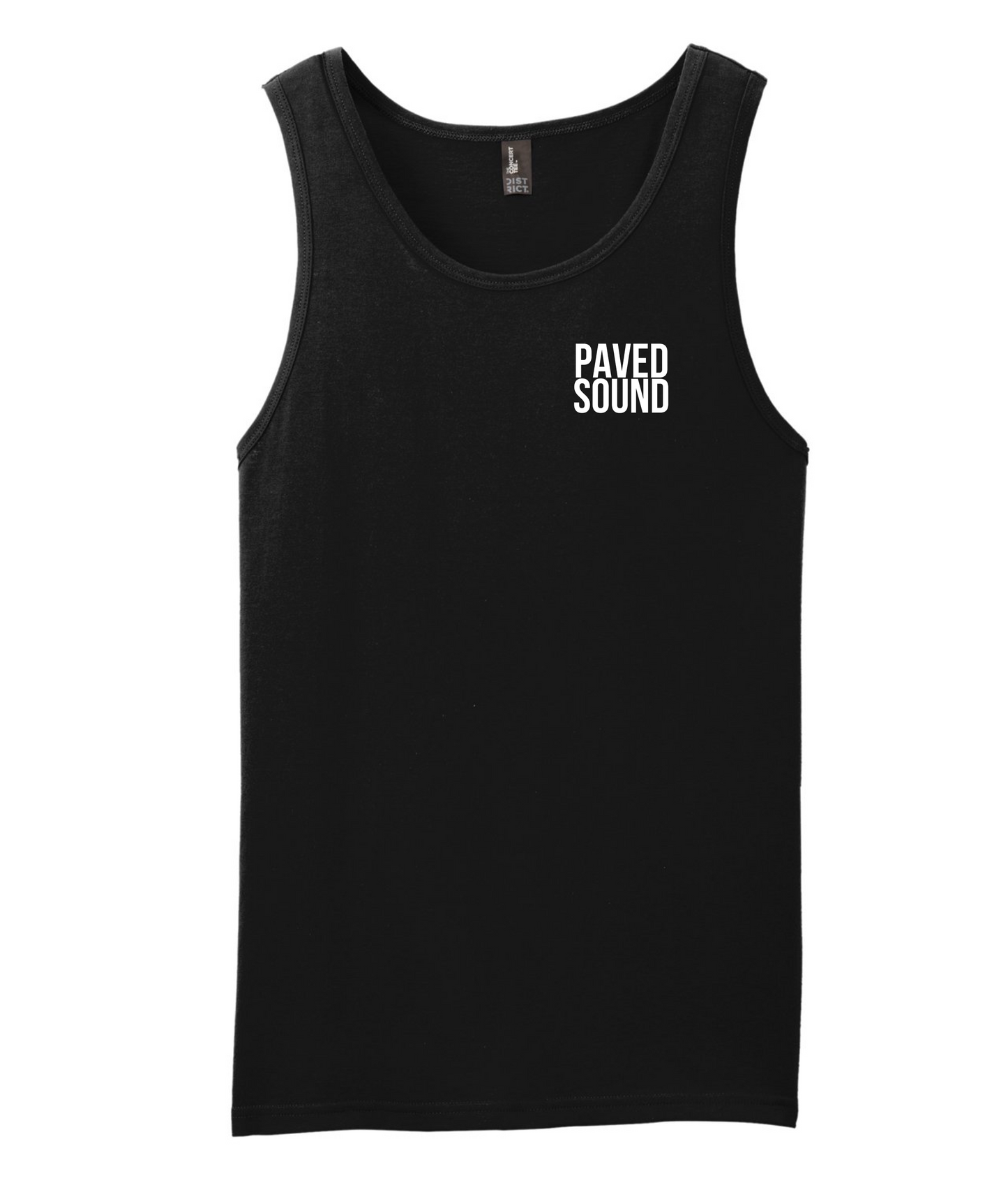 Paved Sound  - Clean Logo - Black Tank Top