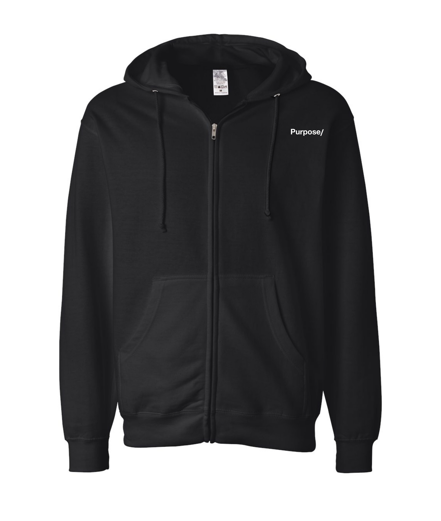 V-PTBTOP - Purpose/ - Black Zip Up Hoodie