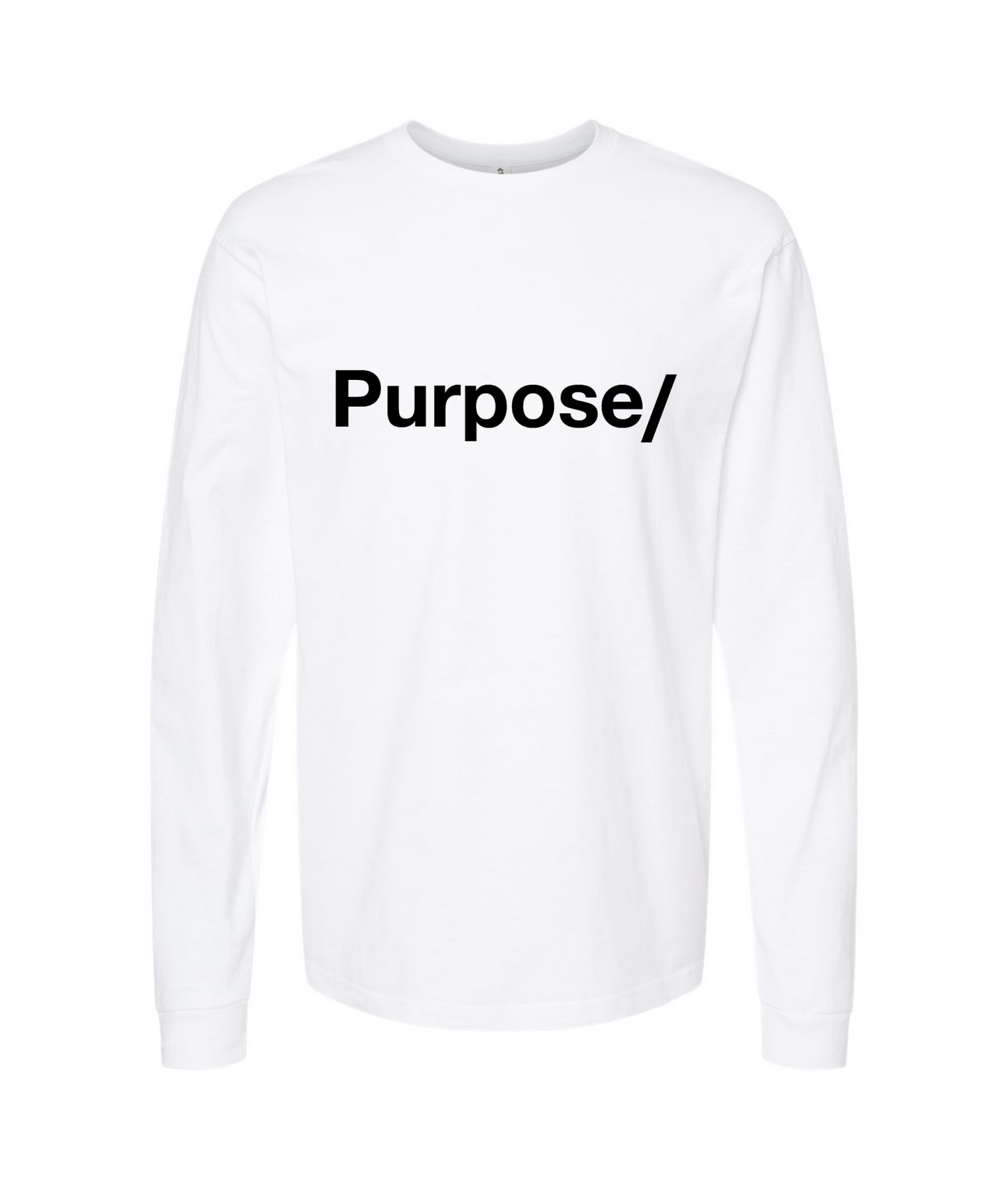 V-PTBTOP - Purpose/ - White Long Sleeve T