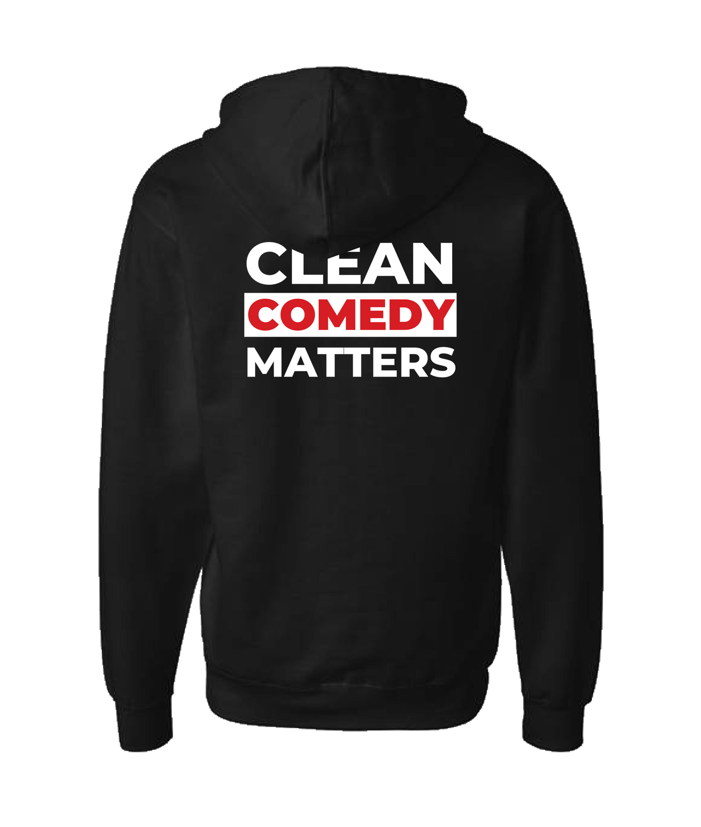 PT Bratton - Clean Comedy Matters - Black Zip Up Hoodie