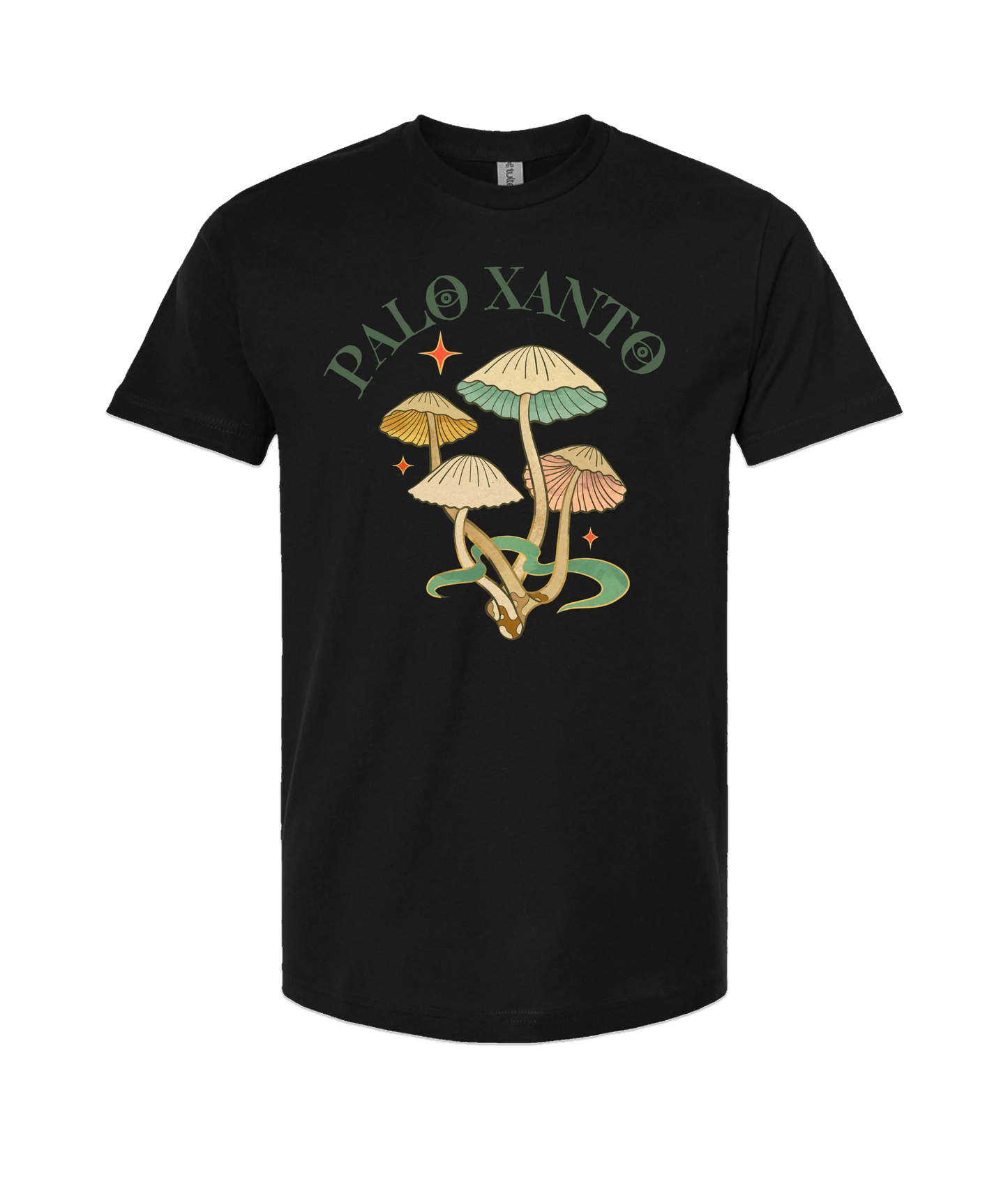 Palo Xanto - Mushroom - Black T-Shirt
