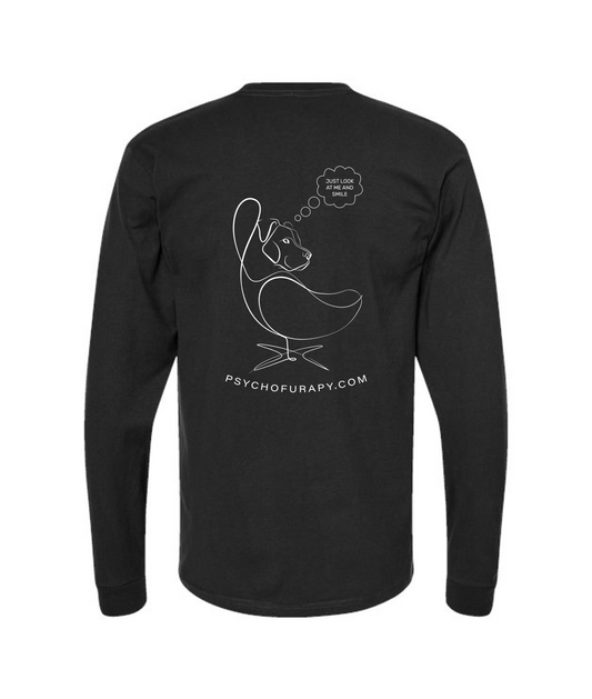 pyschofurapy.com - LOOK AND SMILE - Black Long Sleeve T