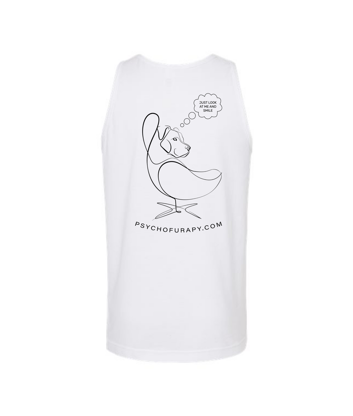 V-PYTOP - LOOK AND SMILE - White Tank Top