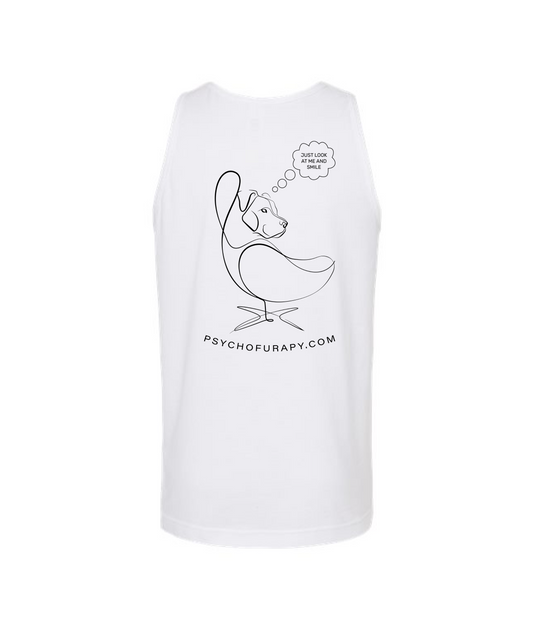 pyschofurapy.com - LOOK AND SMILE - White Tank Top