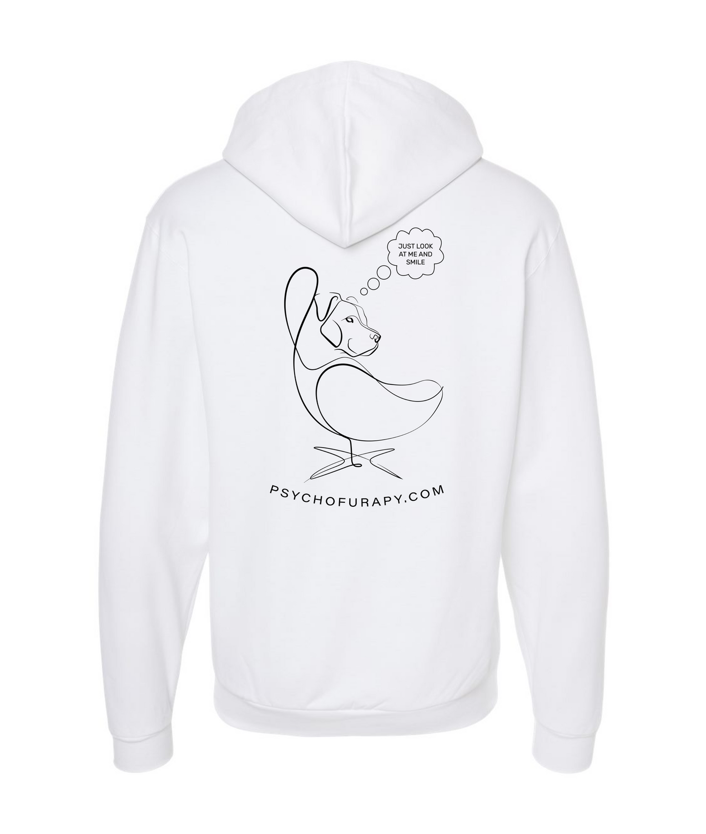 V-PYTOP - LOOK AND SMILE - White Zip Up Hoodie