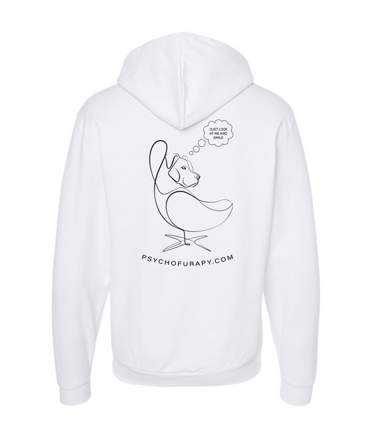 V-PYTOP - LOOK AND SMILE - White Zip Up Hoodie