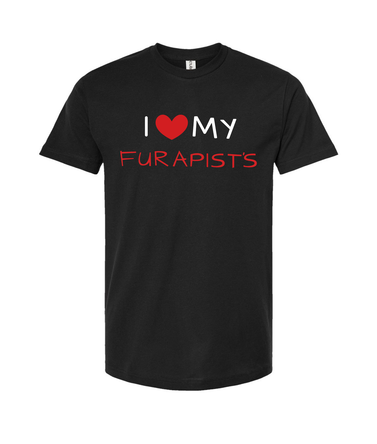 pyschofurapy.com - I <3 MY FURAPIST'S - Black T-Shirt