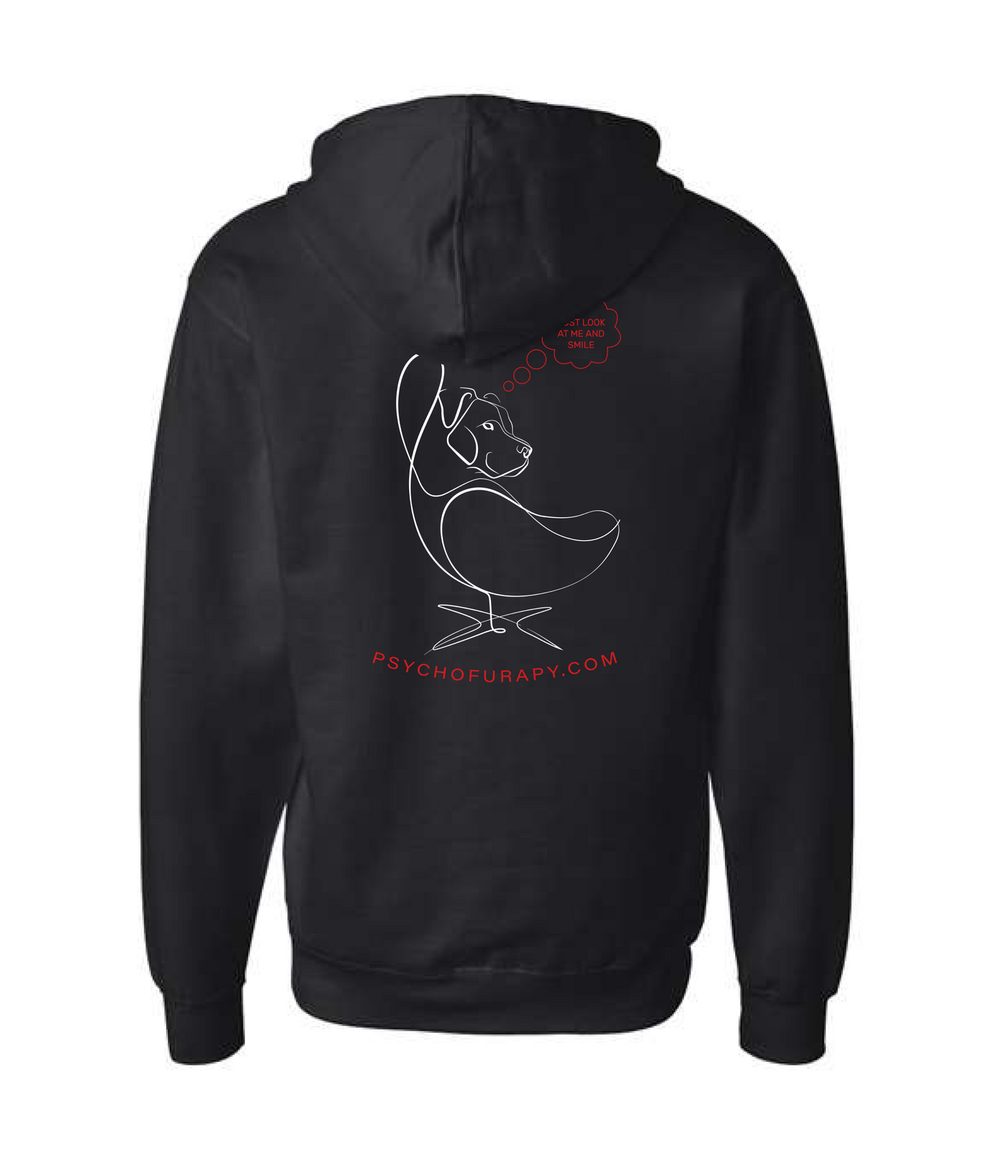 pyschofurapy.com - I <3 MY FURAPIST'S - Black Zip Up Hoodie
