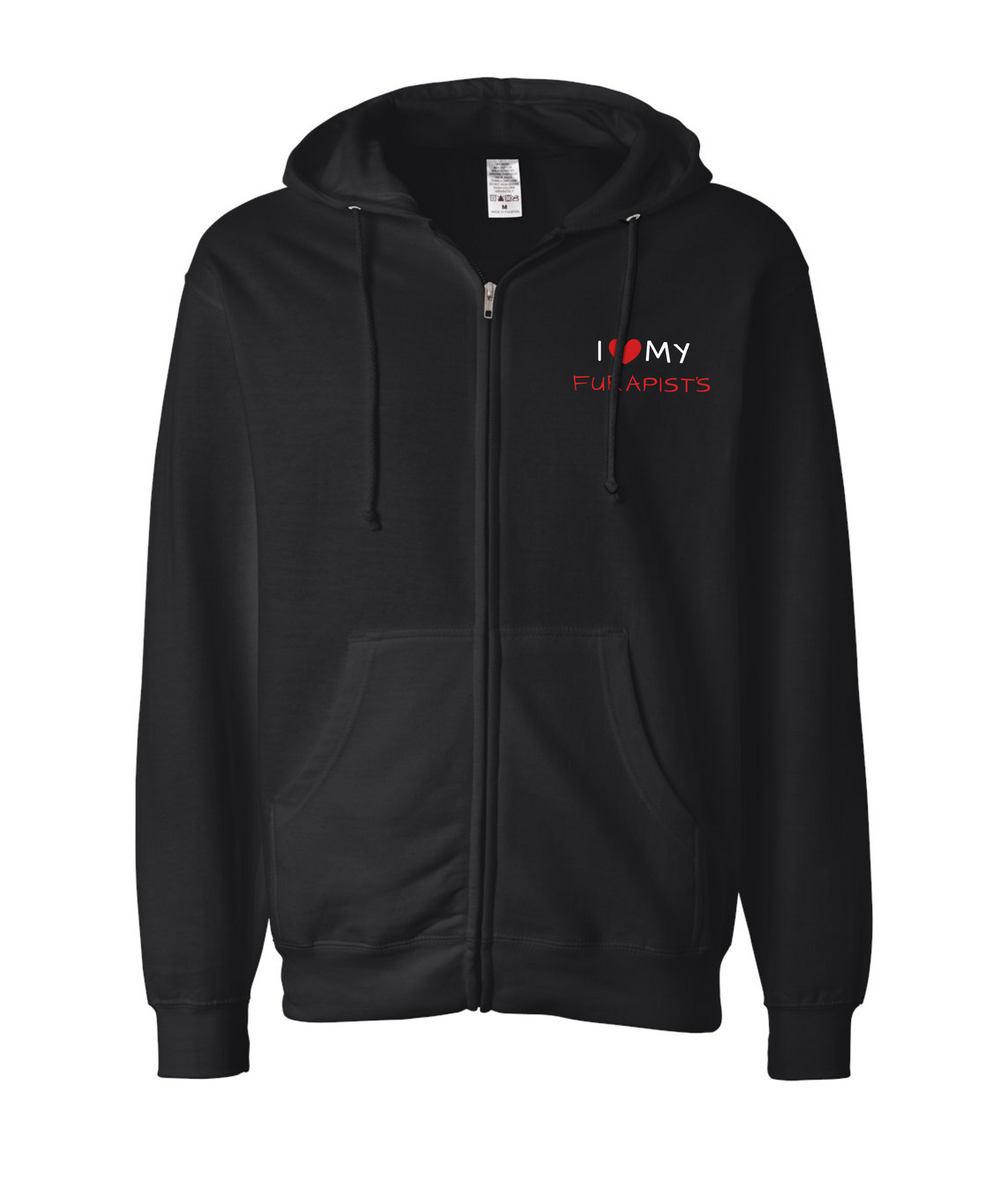 pyschofurapy.com - I <3 MY FURAPIST'S - Black Zip Up Hoodie