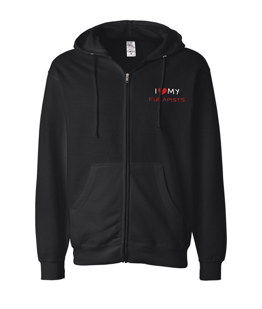 V-PYTOP - I <3 MY FURAPIST'S - Black Zip Up Hoodie