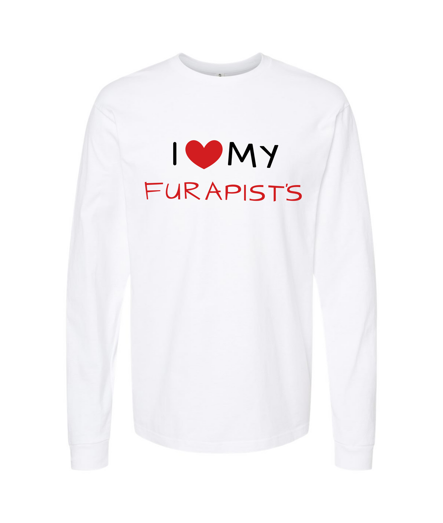 pyschofurapy.com - I <3 MY FURAPIST'S - White Long Sleeve T