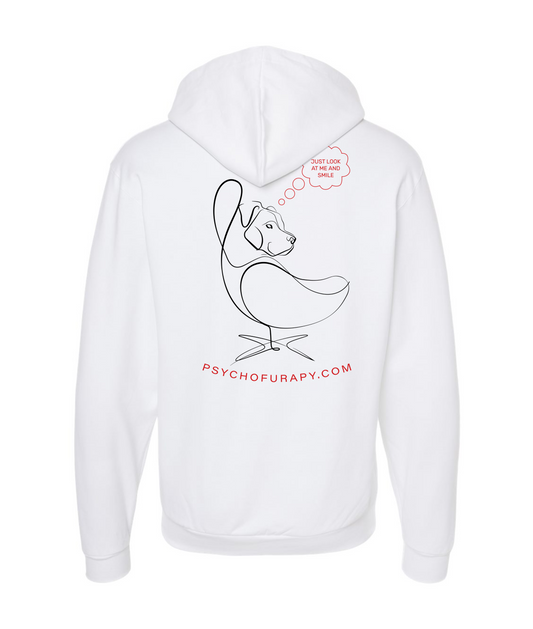 V-PYTOP - I <3 MY FURAPIST'S - White Zip Up Hoodie