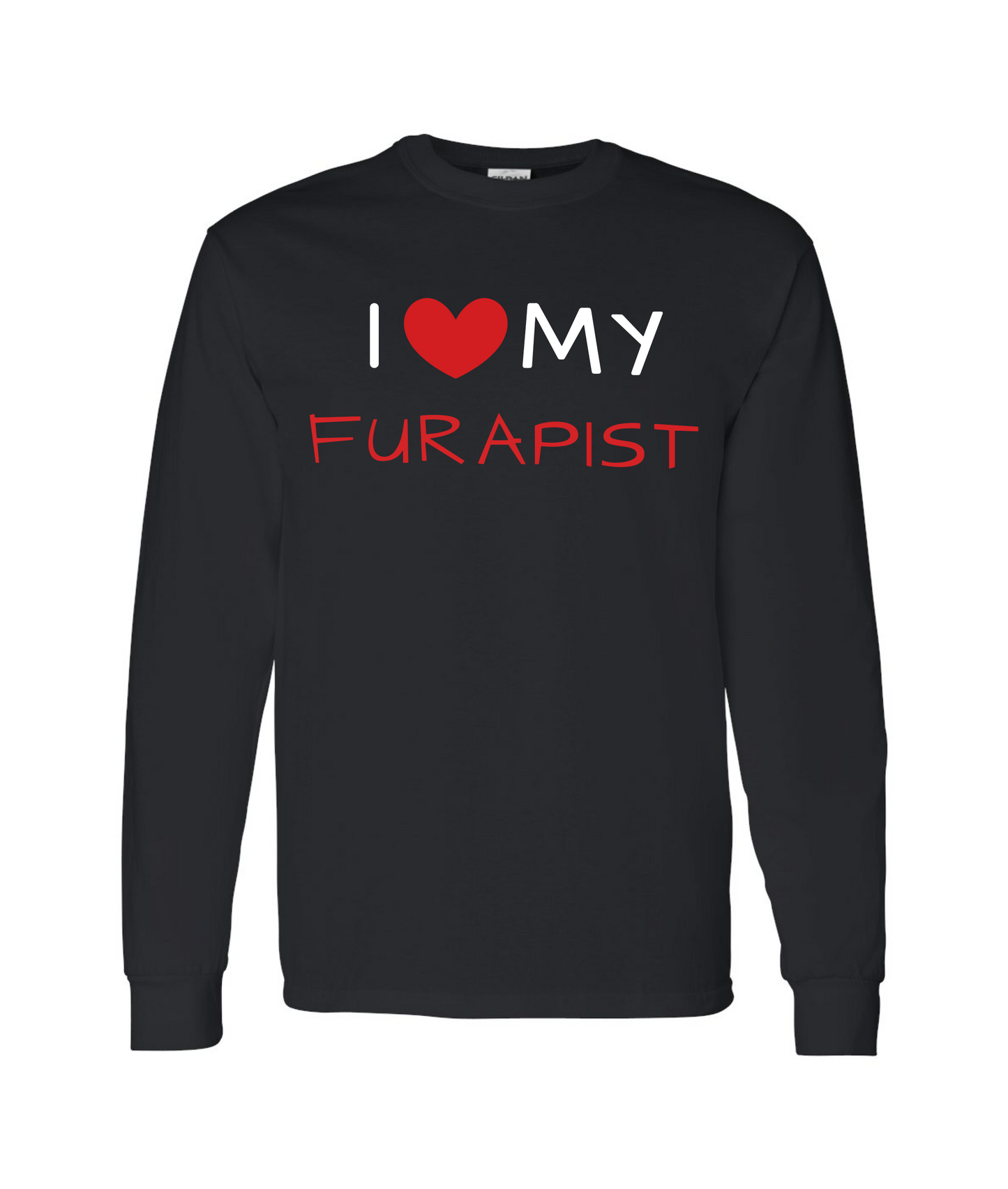 pyschofurapy.com - I <3 MY FURAPIST - Black Long Sleeve T