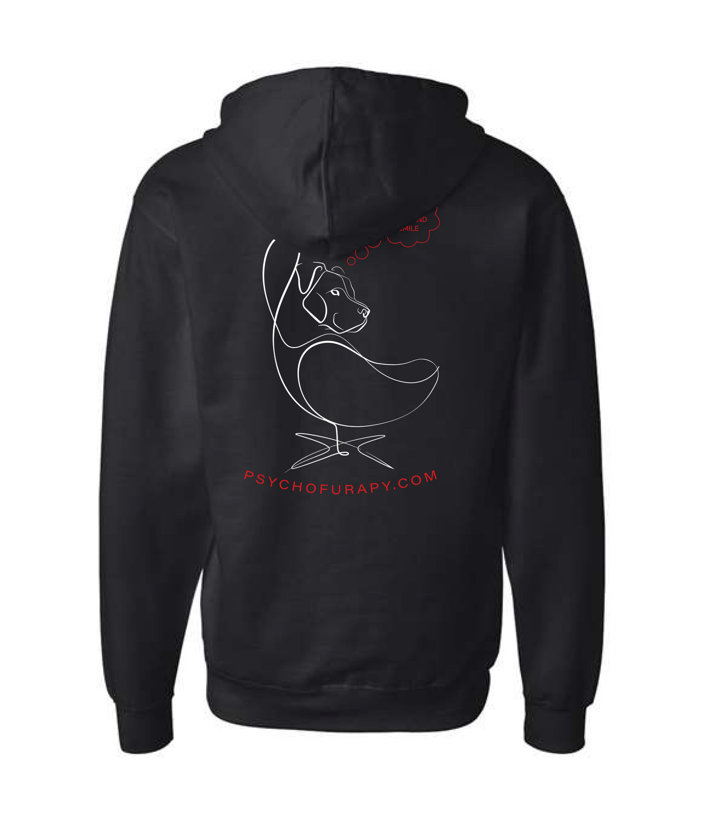 pyschofurapy.com - I <3 MY FURAPIST - Black Zip Up Hoodie