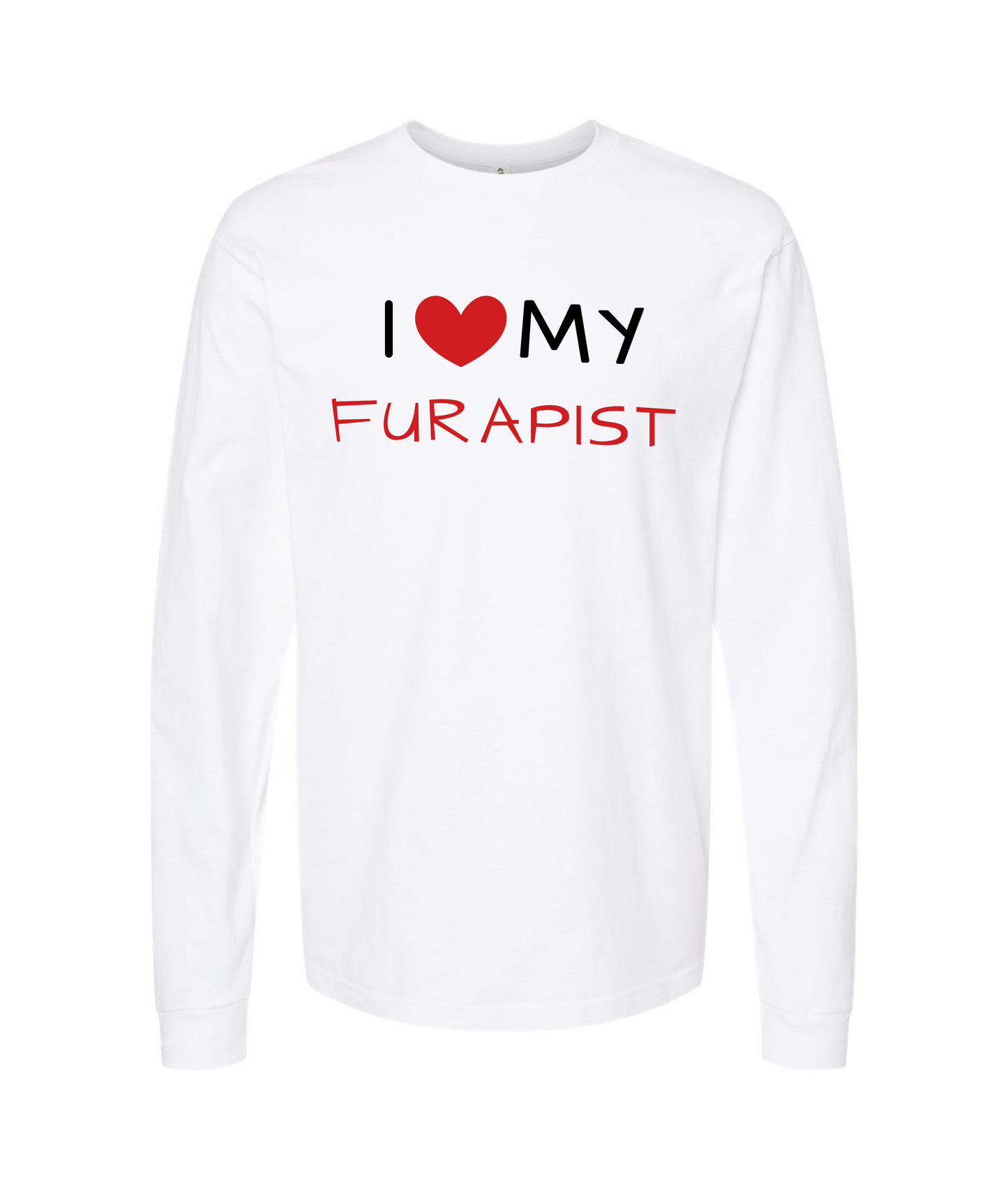 pyschofurapy.com - I <3 MY FURAPIST - White Long Sleeve T