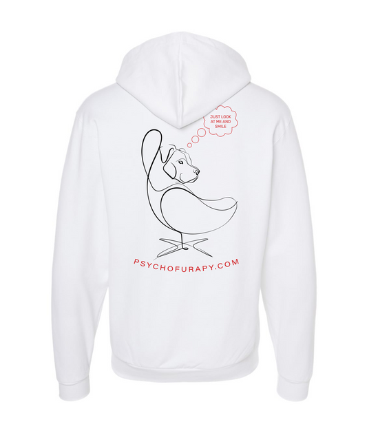 V-PYTOP - I <3 MY FURAPIST - White Zip Up Hoodie