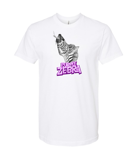 Purple Zebra - Zebra Cone - White T-Shirt