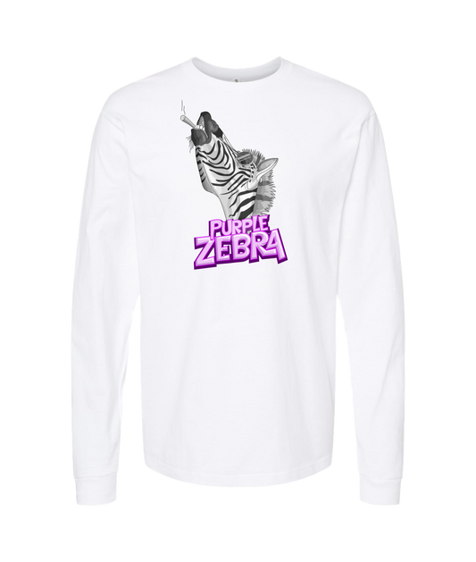 Purple Zebra - Zebra Cone - White Long Sleeve T