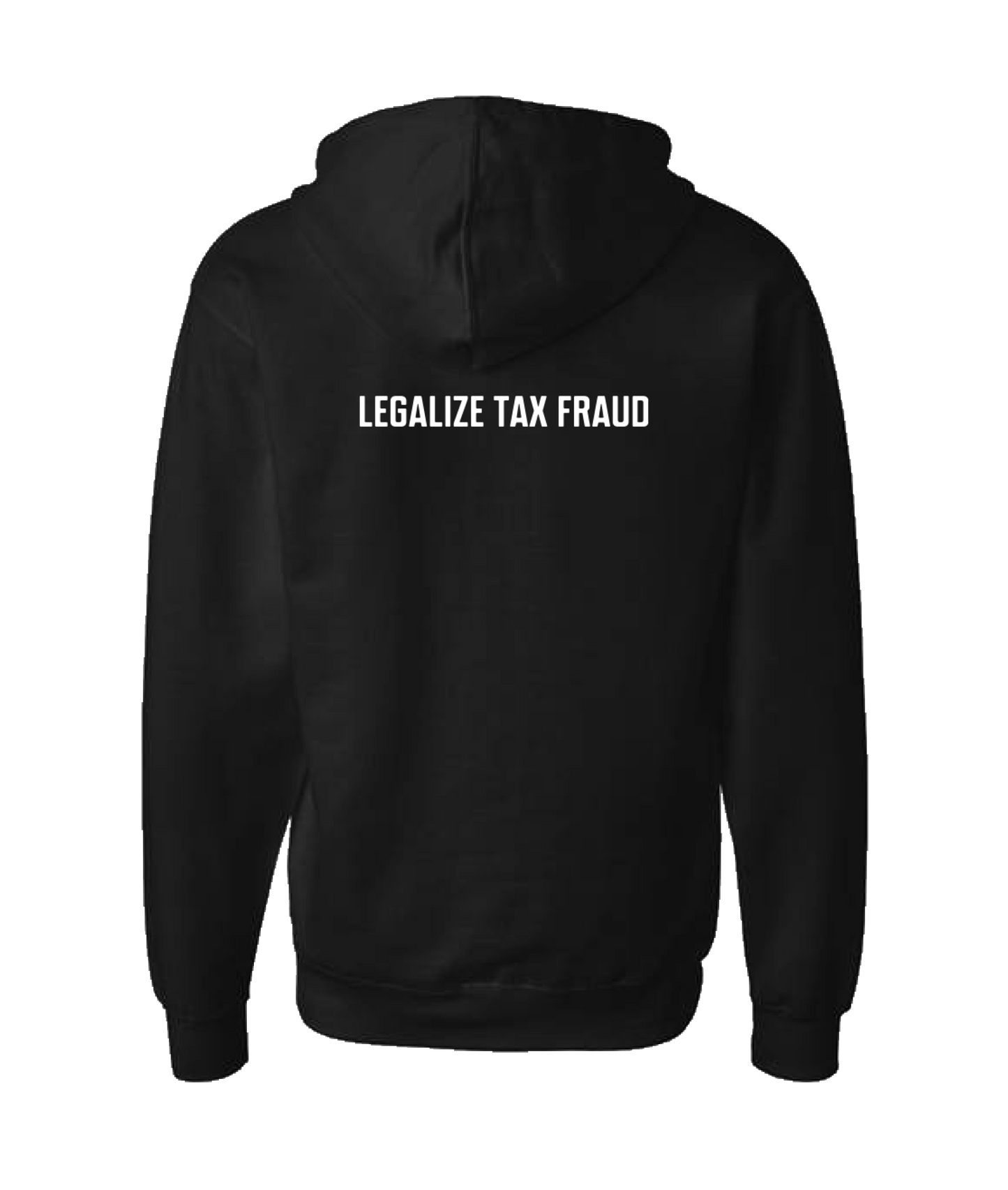 Purple Zebra - Legalize Tax Fraud - Black Zip Up Hoodie