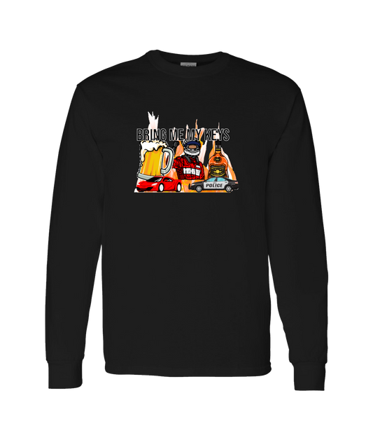 Purple Zebra - Bring Me My Keys - Black Long Sleeve T