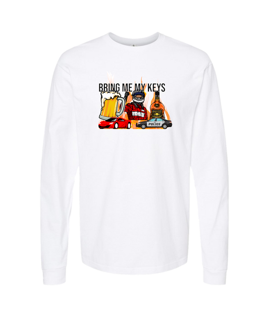 Purple Zebra - Bring Me My Keys - White Long Sleeve T