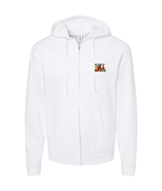 Purple Zebra - Bring Me My Keys - White Zip Up Hoodie