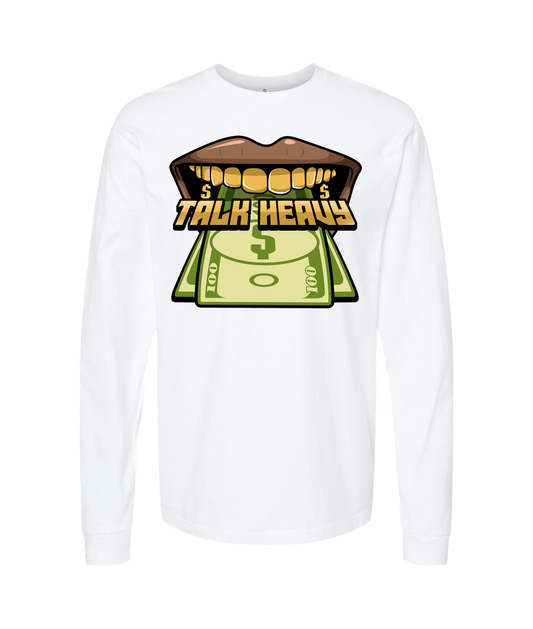 V-QUANTOP - TALK HEAVY - White Long Sleeve T