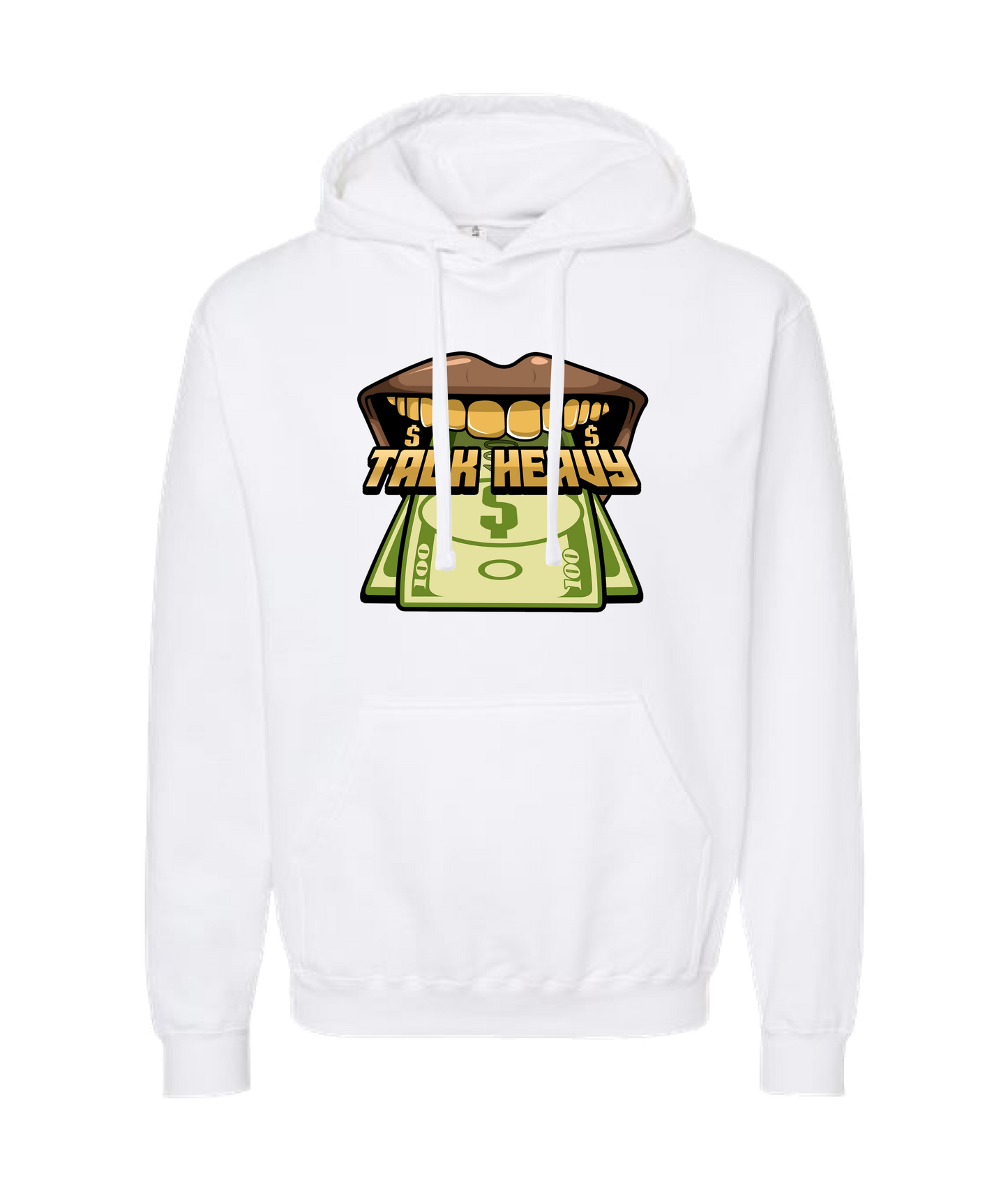 V-QUANTOP - TALK HEAVY - White Hoodie