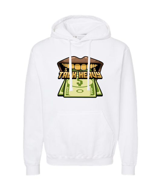V-QUANTOP - TALK HEAVY - White Hoodie