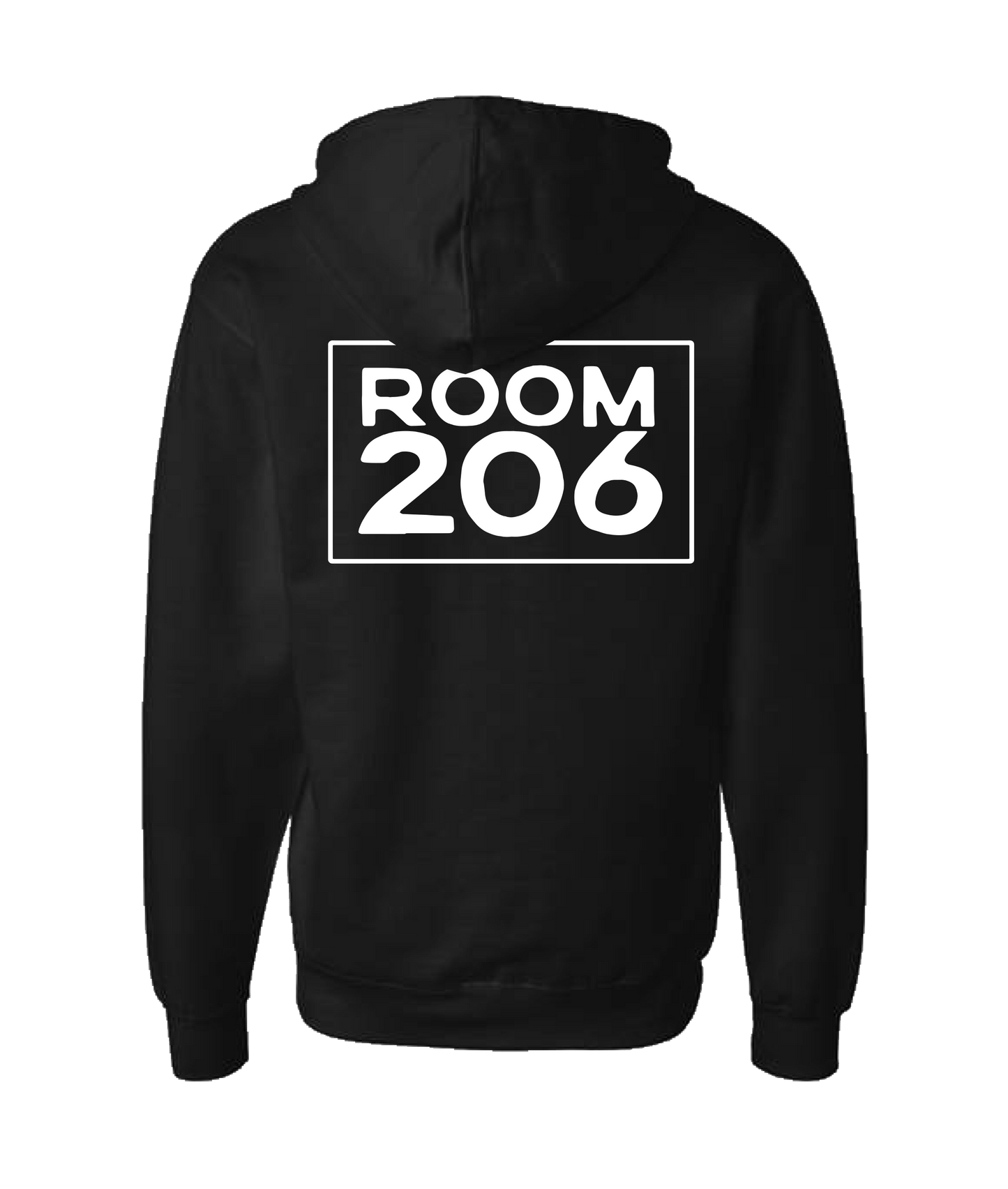 ROOM 206 - R206 Logo - Black Zip Up Hoodie