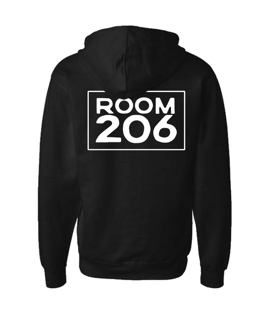ROOM 206 - R206 Logo - Black Zip Up Hoodie