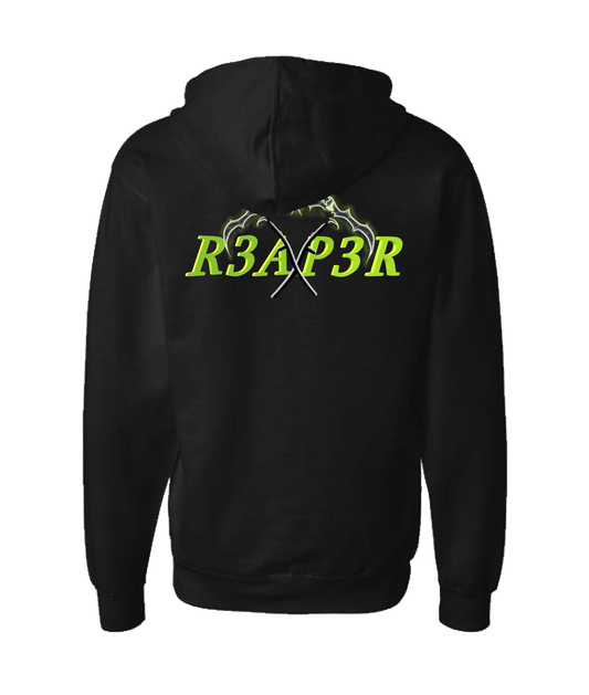 R3AP3R - Logo - Black Zip Up Hoodie
