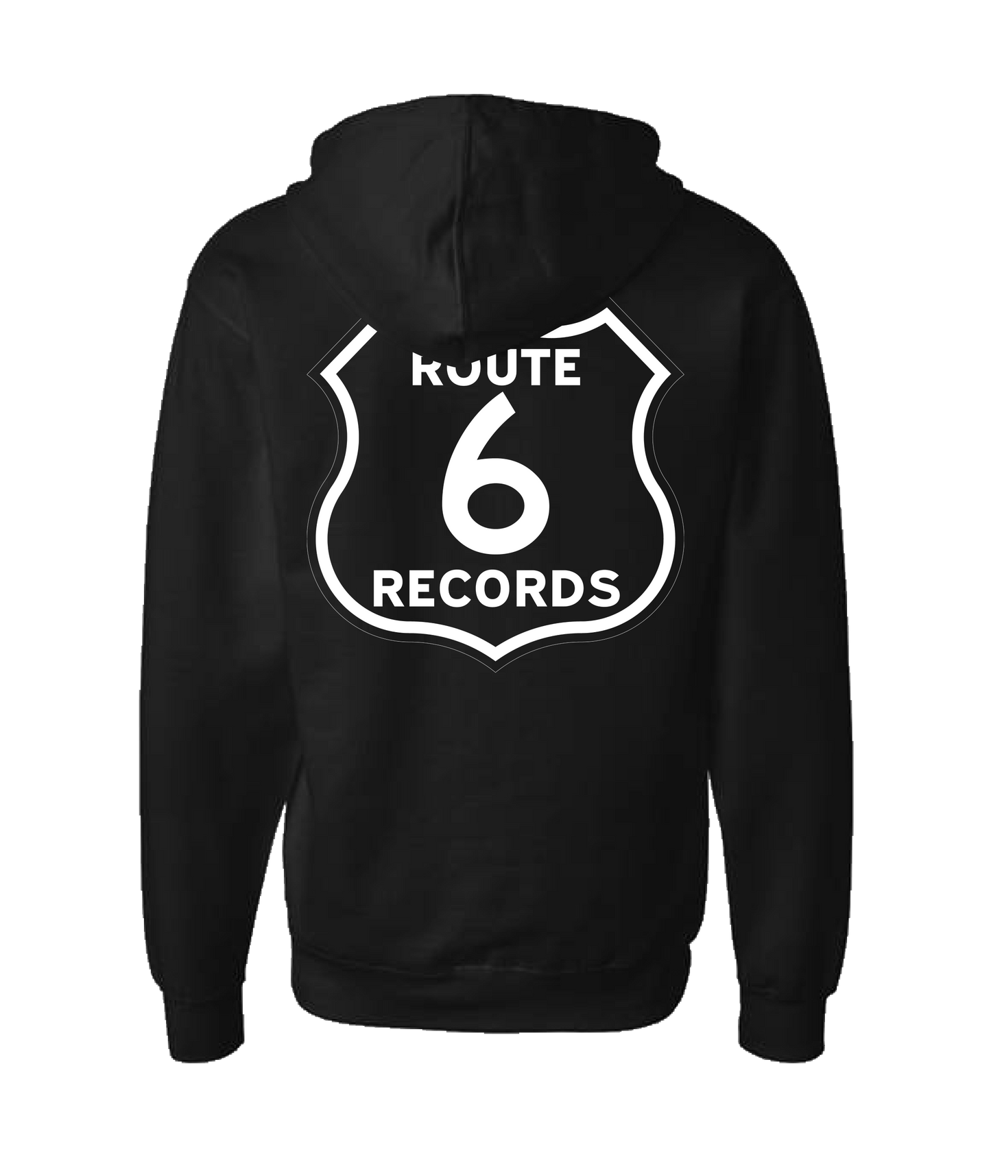 Route 6 Records - Route 6 Sign Logo - White Zip Up Hoodie