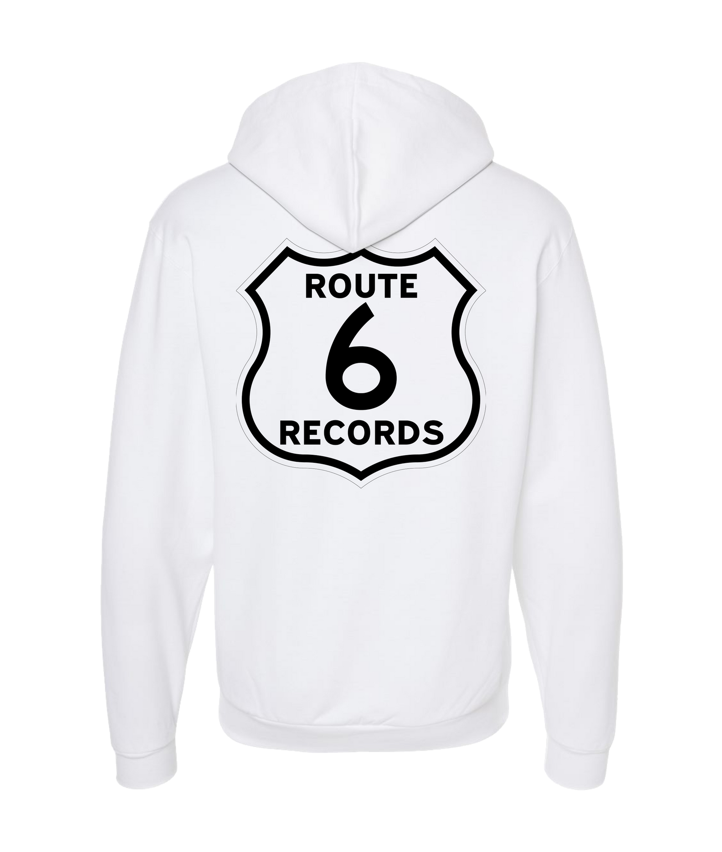 Route 6 Records - Route 6 Sign Logo - Black Zip Up Hoodie