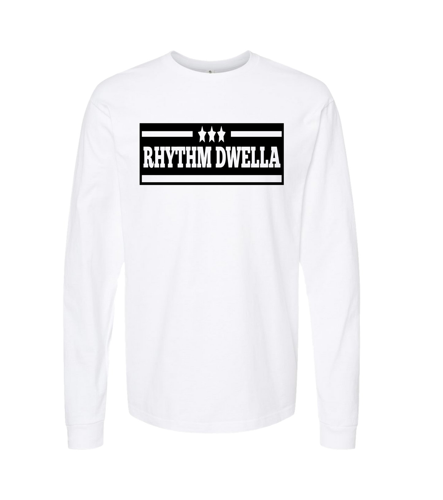 RHYTHM DWELLA - Logo - White Long Sleeve T